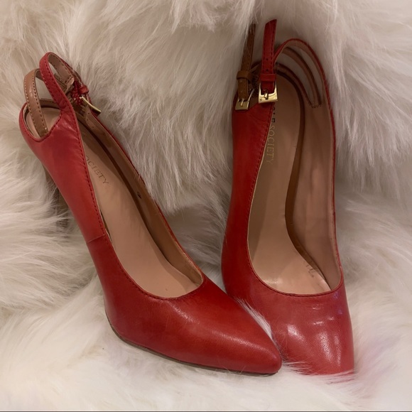 Sole Society Womens dual strap stiletto heel in red - Picture 7 of 9